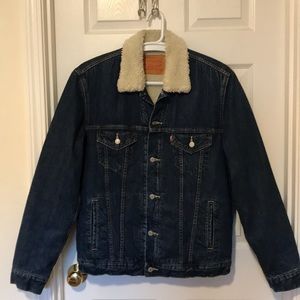 Levi Blue Jean & Sherpa Jacket - Men’s Large